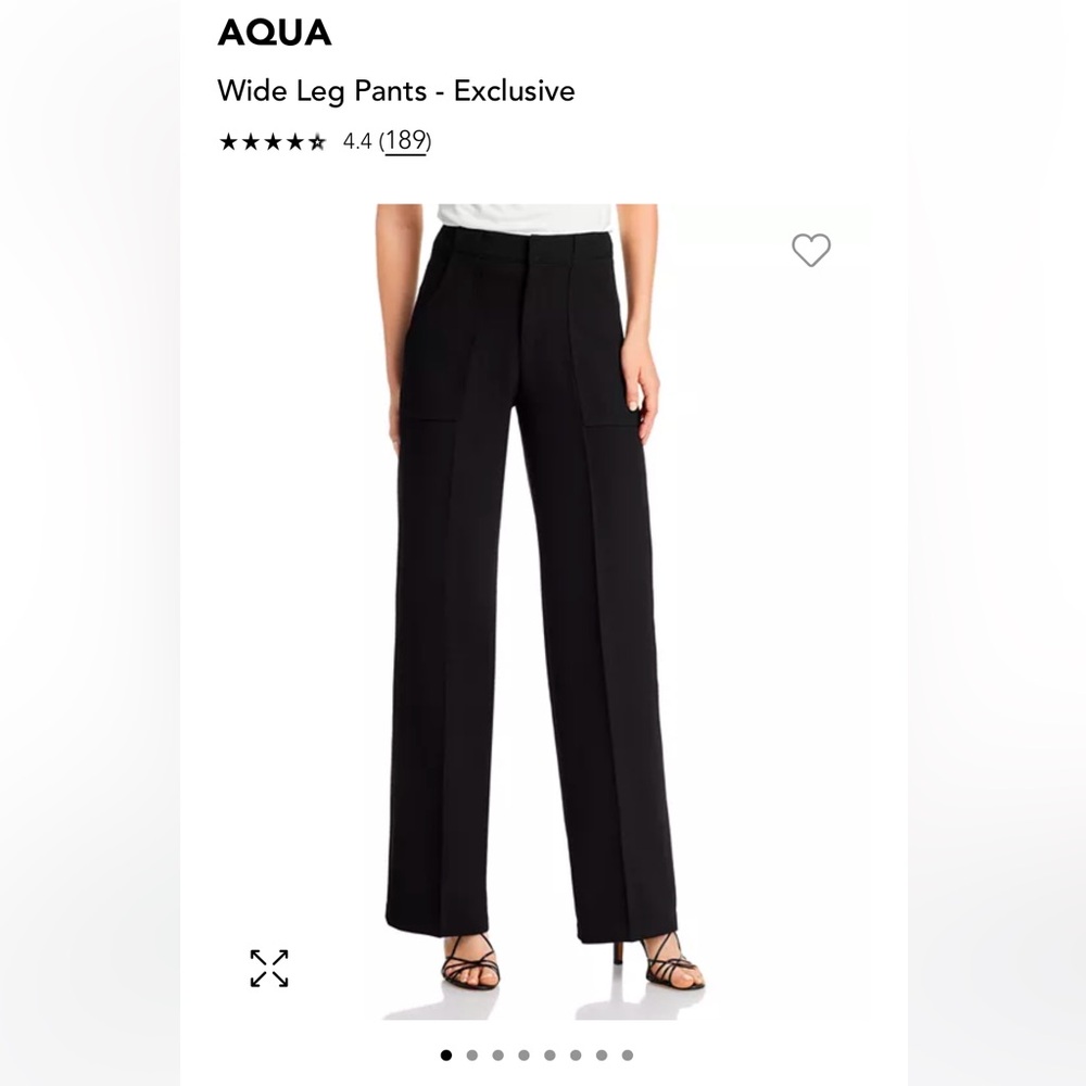 AQUA Black Wide Leg Pants - Exclusive